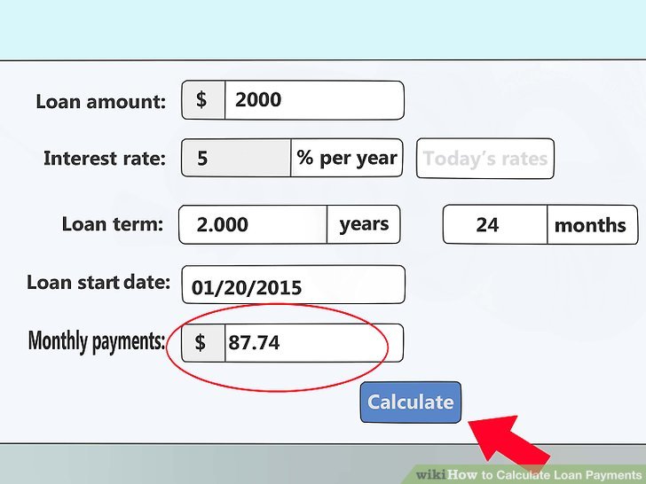 4 Ways to Calculate Loan Payments - wikiHow How Can I Calculate My Loan Repayment Amount